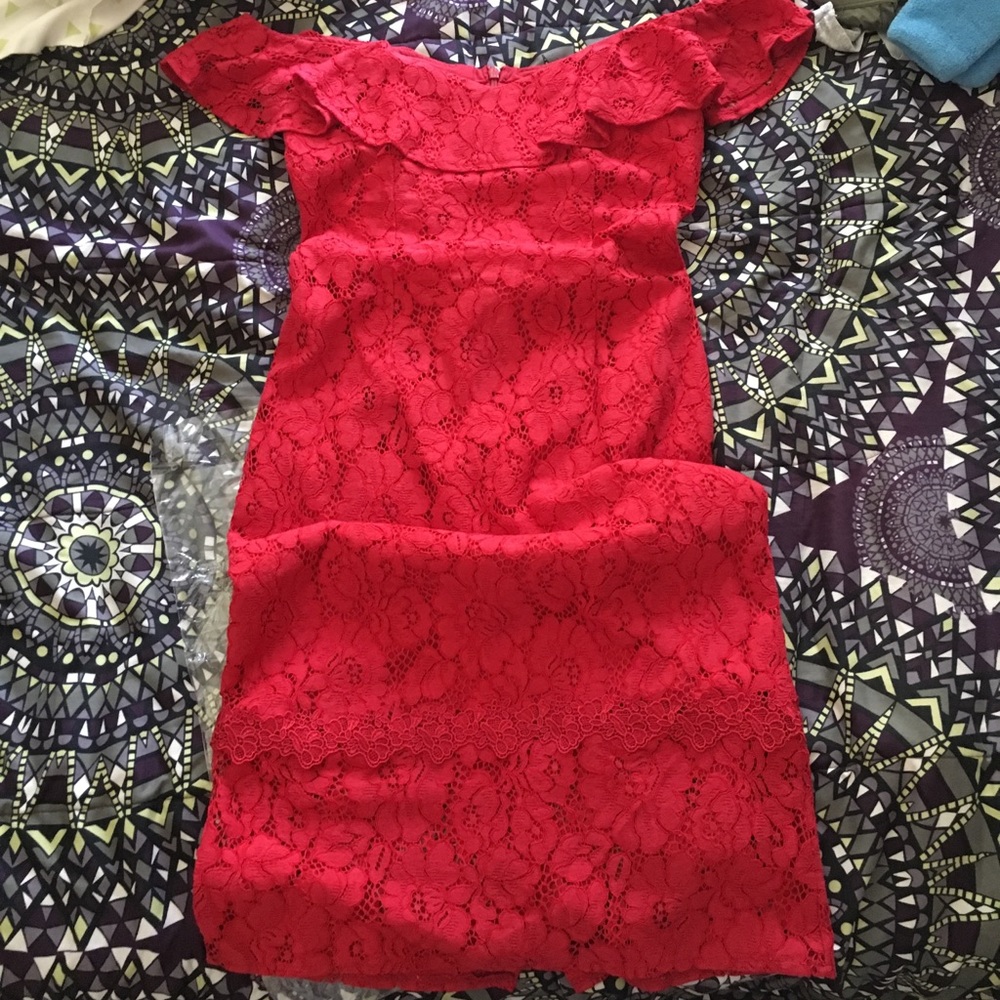 💃🏻💃🏻💃🏻 ASOS Lace Pencil Dress w/ Frill